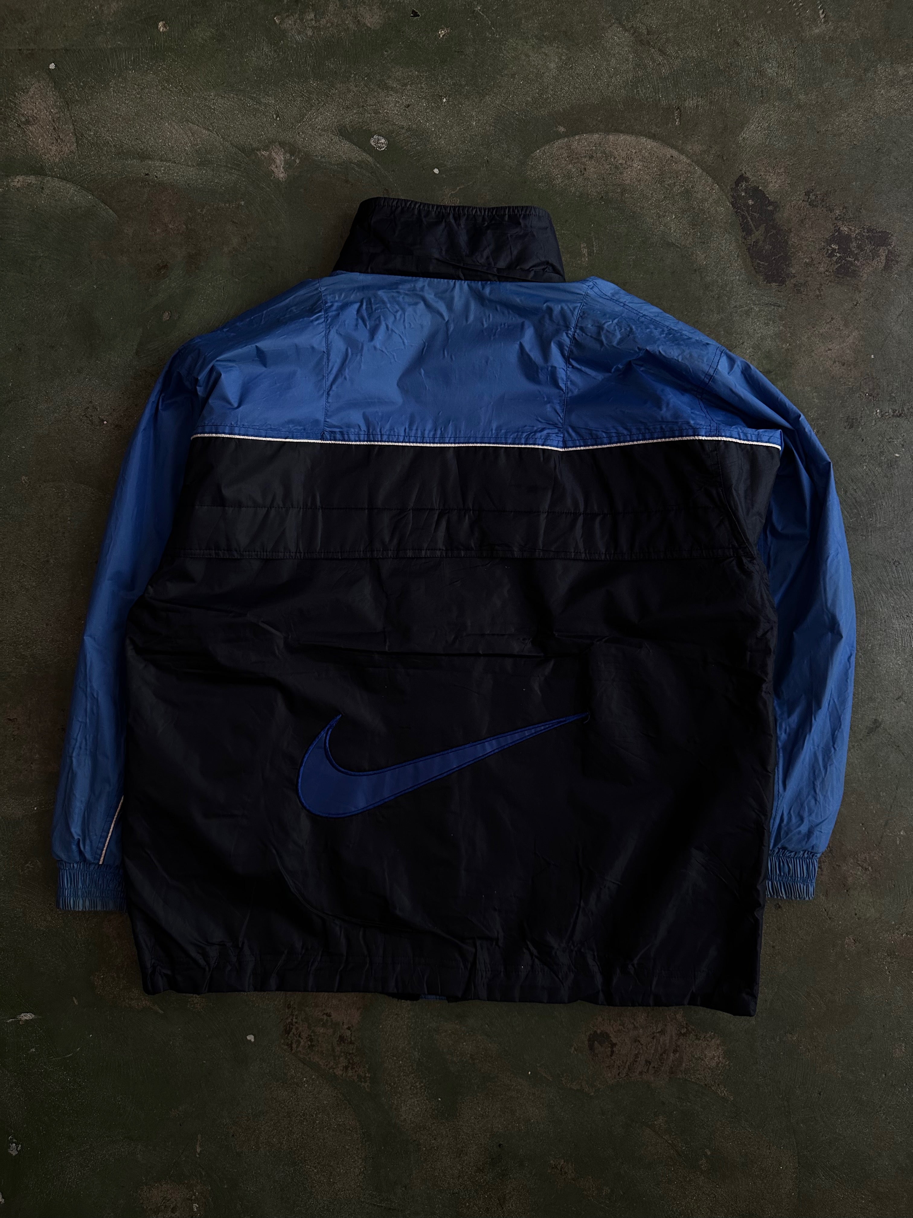 Vintage 90’s Nike reversible windbreaker shops in black and blue size medium