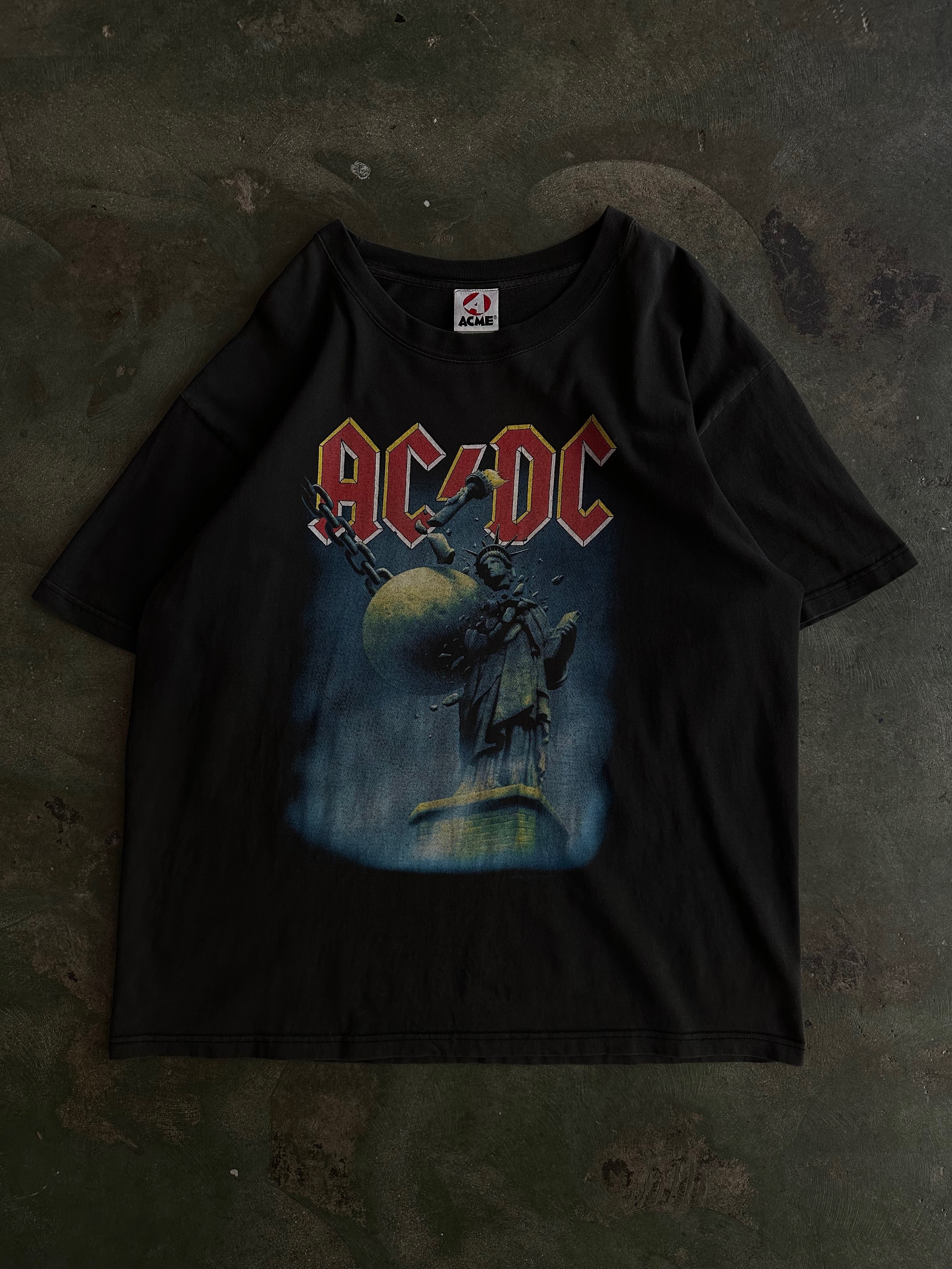 Vintage 1996 AC DC World Tour Statue of Liberty T Shirt XL