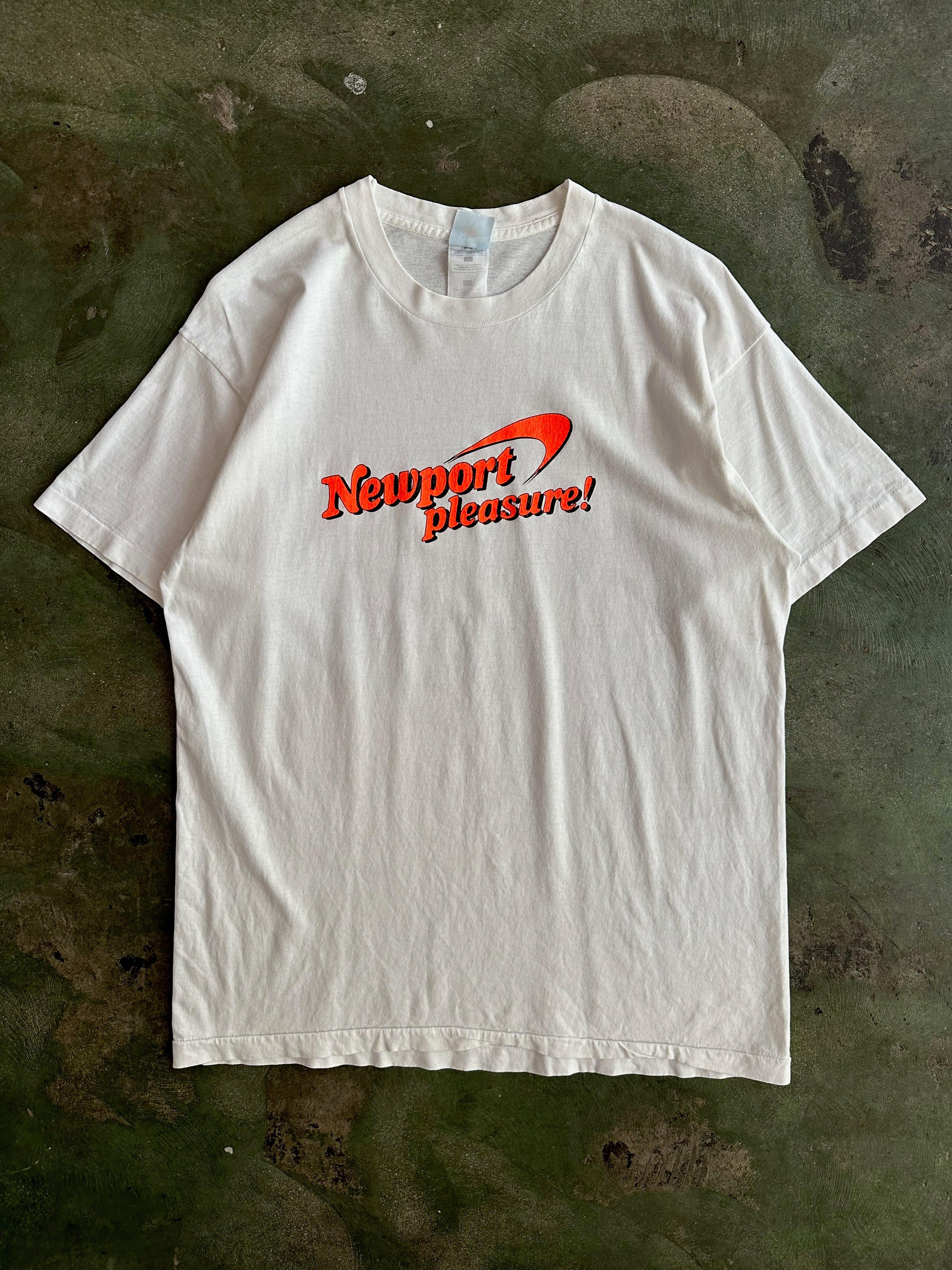 Vintage 90s Newport Cigarettes 'Pleasure!' T-Shirt (L)-T-SHIRT-MISCELLANEOUS-SIZE L-Room On Fire