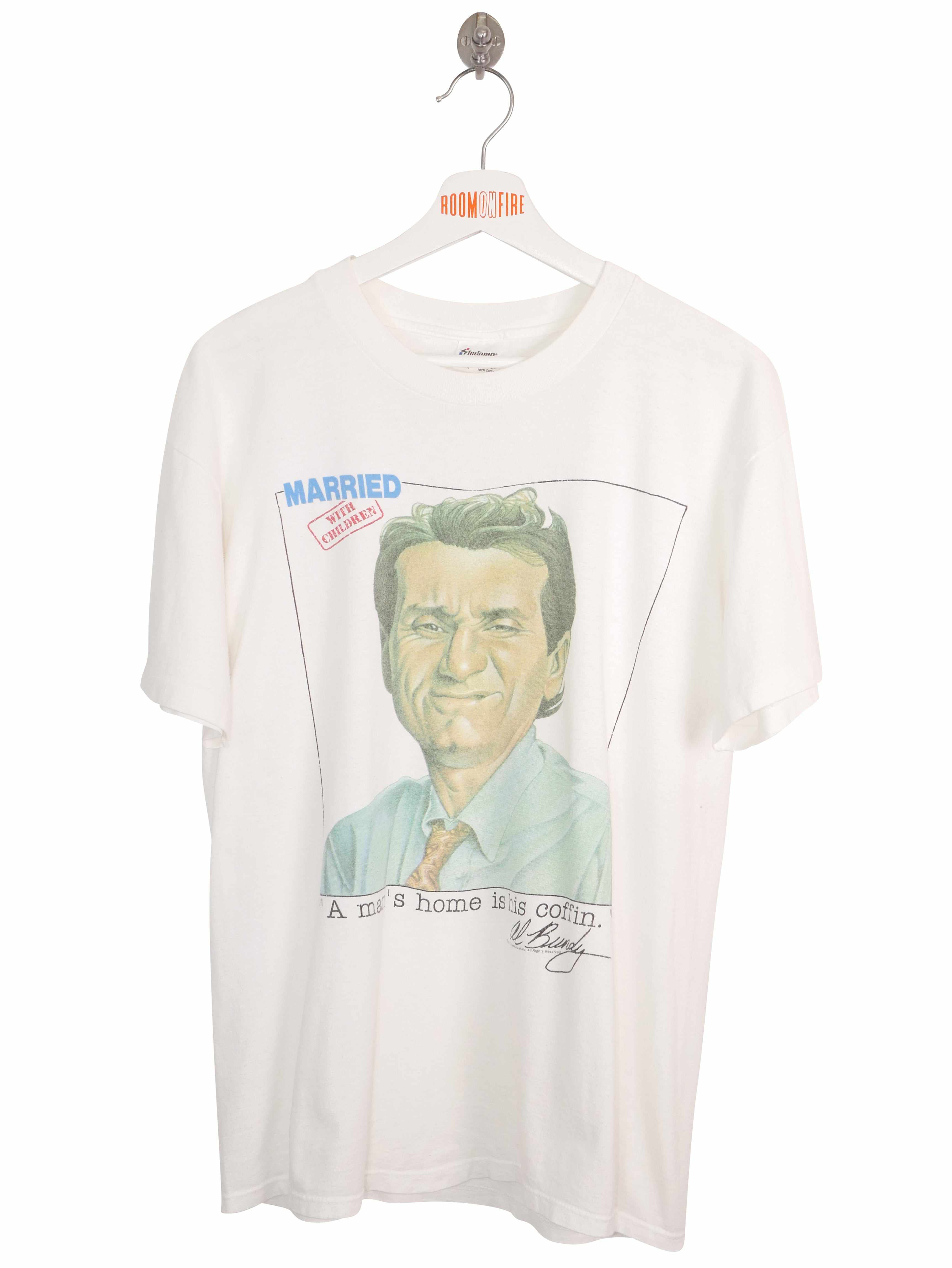 Vintage 1987 Married With Children 'A Man's Home Is His Coffin.' T-Shirt (M)-T-SHIRT-FILM & TV-SIZE M-Room On Fire